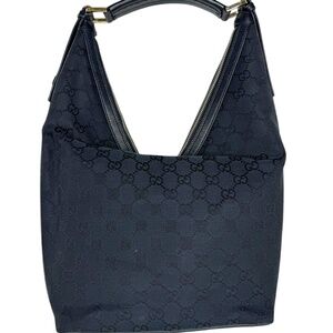 GUCCI GG CANVAS SHOULDER BAG – BLACK